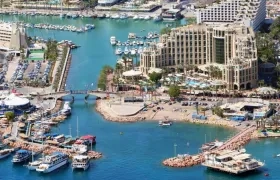 Panorámica de la ciudad costera de Eilat, en Israel, que será sede del Miss Universe 2021.