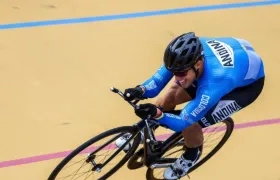 Cristian Ortega, ciclista barranquillero. 