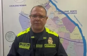 Coronel Jesús De Los Reyes, subcomandante de la Policía Metropolitana de Barranquilla
