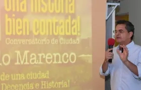 El exmagistrado Raymundo Marenco durante su intervención.