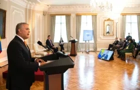 El Presidente Iván Duque durante la presentación del informe de la Misión de Sabios.