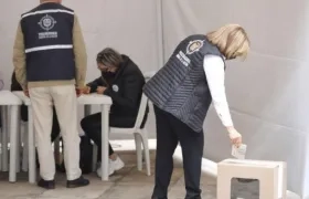 La Procuradora Margarita Cabello cuando votaba.