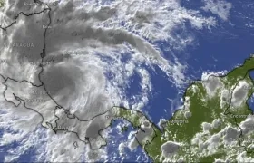 Tormenta Tropical Bonnie visto desde el satelite. 