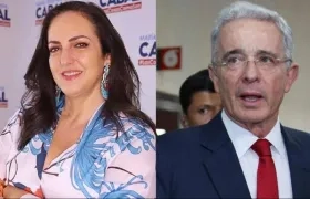 Senadora María Fernanda Cabal y expresidente Álvaro Uribe.