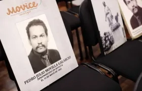 Retrato e información de Pedro Julio Movilla, desaparecido en 1993 en Colombia.