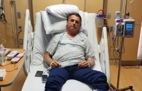 El expresidente Jair Bolsonaro compartió esta imagen hospitalizado en Florida.