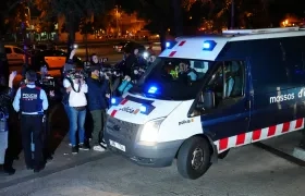 El vehículo que transportó a Dani Alves a la cárcel Brians 1 de Sant Esteve Sesrovires (Barcelona).