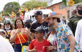 El Alcalde Jaime Pumarejo en la versión 28 del Carnaval del Suroccidente. 