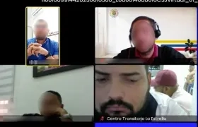 Aspecto de la audiencia virtual contra Gabriel Enrique Donado Lafaurie. 