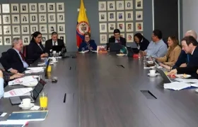 Imagen de la reunión de MinTrabajo con los gremios.
