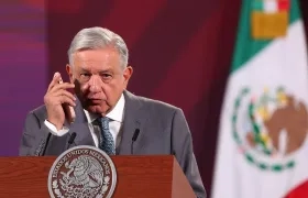 El presidente mexicano Andrés Manuel López Obrador cuando confirmaba sobre la muerte de dos norteamericanos.