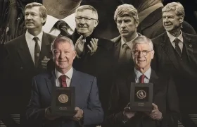Alex Ferguson y Arsene Wenger dirigieron al Manchester United y al Arsenal, respectivamente.