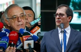 El ministro de Defensa, Iván Velásquez y el Fiscal General, Francisco Barbosa