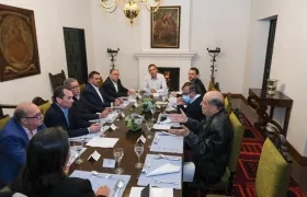 Imagen de la reunión entre la oposición venezolana y el Presidente Gustavo Petro.