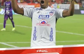 Léider Berrío marcó el gol de la victoria, su primero con la camiseta del Junior.  
