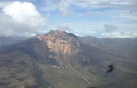 Volcán Nevado del Ruiz captado el martes.