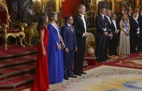 Imagen de la cena de gala en el Palacio Real de Madrid.