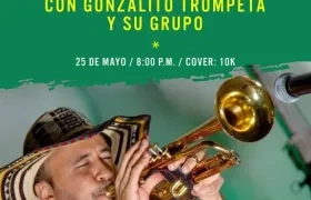 Flyer de la muestra musical Vallenato con trompeta.