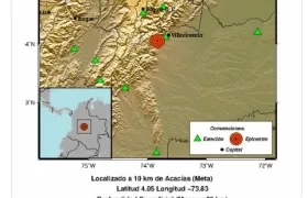 El epicentro del temblor fue el municipio de Acacías, Meta
