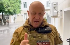 Yevgueni Prigozhin enviando un mensaje por video.