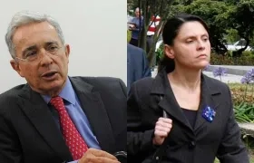 Expresidente Álvaro Uribe y exsenadora Zulema Jattin.