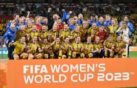 Las jugadoras suecas tras obtener el tercer lugar del Mundial femenino.