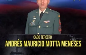 El cabo Andrés Mauricio Motta