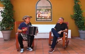 Jorge Cura con el Rey Vallenato 1985, Egidio Cuadrado