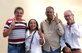 José Matías Ortiz Sarmiento, Noira Pérez Molinares, León Martínez Arrieta y Antonio Bilbao Cardona