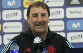 El técnico de la Selección Colombia, Néstor Lorenzo.