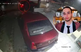 Video de cámara de seguridad cuando le robaron el vehículo a Jack Ramírez Comas. 