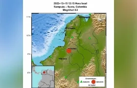 En Sampués, Sucre, el temblor tuvo una magnitud de 4,3 grados