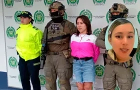 Wanda del Valle Ramírez Vieira tras ser capturada por la Policía de Colombia y el FBI
