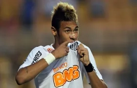 Neymar durante sus comienzos en el Santos. 