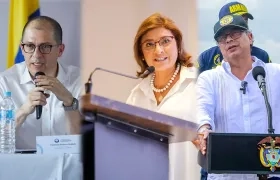 Fiscal Francisco Barbosa, vicefiscal Martha Mancera y el Presidente Petro.