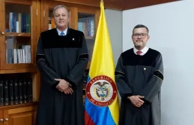 Alfonso Cajiao, nuevo presidente de la Comisión Nacional de Disciplina Judicial, y el vicepresidente, Mauricio Fernando Rodríguez Tamayo 