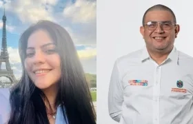 María Alejandra Rojas Aguilar, y el nuevo Secretario de Despacho, Fabián Bolaño