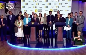 Los miembros del Consejo de Seguridad de la ONU en su visita a Colombia