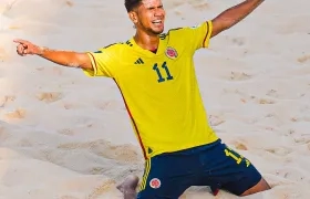  El atlanticense Esléider Ávila, autor del primer gol de Colombia ante Japón. 