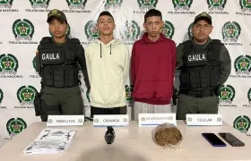 Anthony Nuñez y Jeshuad Quintero, capturados en Malambo.