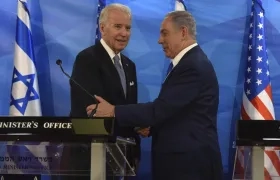 El Presidente de EE.UU., Joe Biden, y el primer ministro israelí, Benjamín Netanyahu.