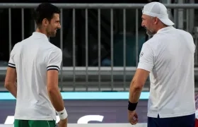 Novak Djokovic con su ahora exentrenador Goran Ivanisevic. 