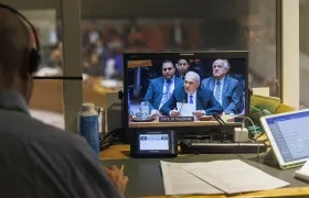 El representante de la Autoridad Palestina enviado este jueves a la ONU, Ziad Abu Amr.