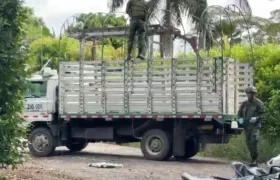 El camión que contenía los explosivos.