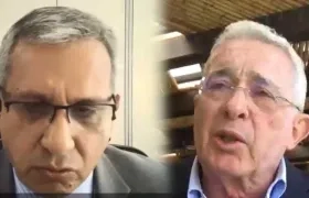 Fiscal Gilberto Villarreal y el expresidente Álvaro Uribe.