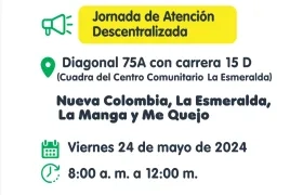 Jornada descentralizada de la Alcaldía en el barrio La Esmeralda. 