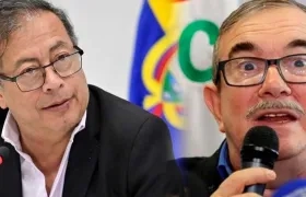 El Presidente Petro y el líder del partido Comunes, Rodrigo Londoño