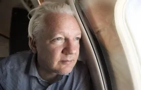 Julián Assange en la imagen que compartió Wiki Leaks