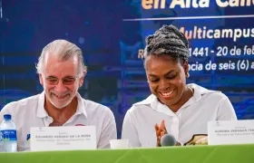 Gobernador del Atlántico, Eduardo Verano y Aurora Vergara, Ministra de Educación 