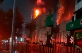 Incendio en el norte de Barranquilla. 